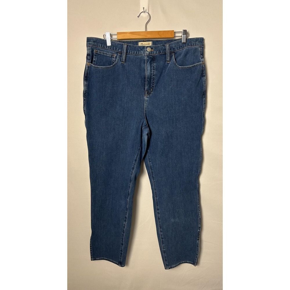 Madewell Jeans Womens 33 Blue 11 Inch Roadtripper High Rise Stretch Denim Crop
